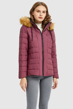 Inner Pocket Snap Puffer Down Jacket