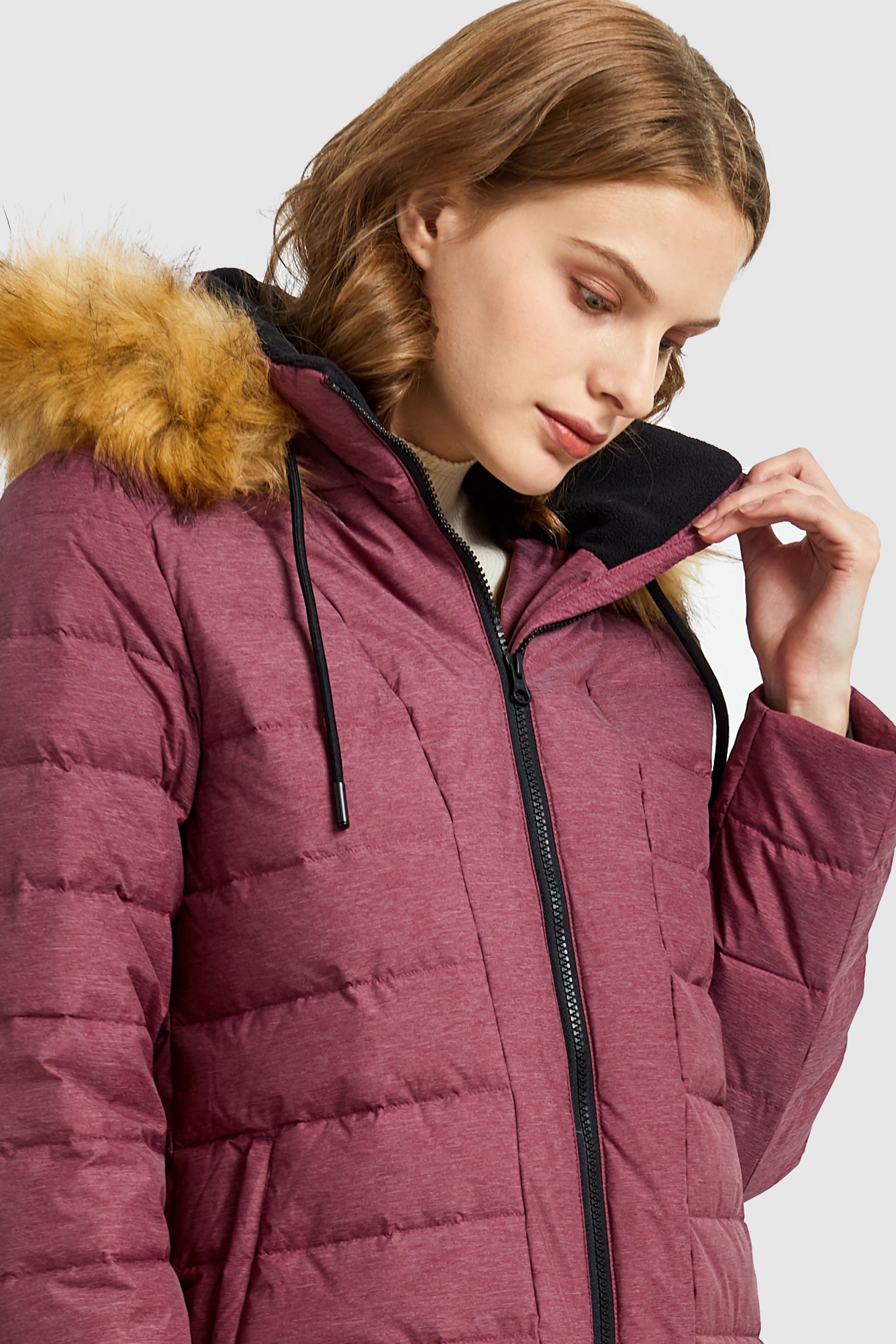 Inner Pocket Snap Puffer Down Jacket