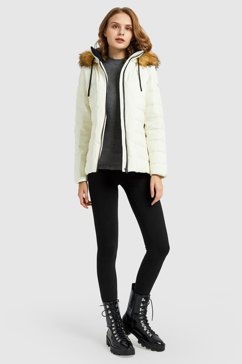 Inner Pocket Snap Puffer Down Jacket