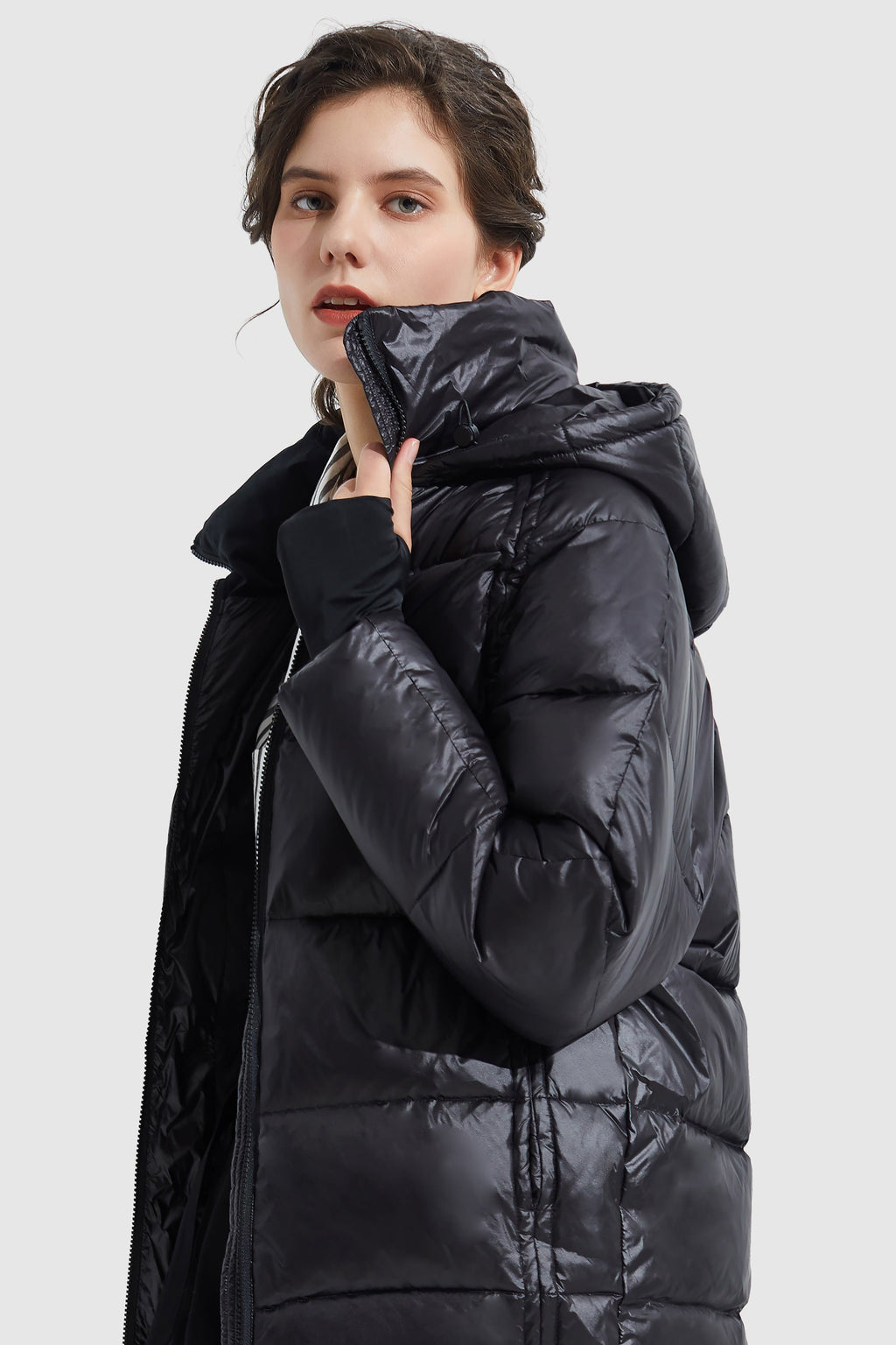Light Cropped Bubble Puffer Down Jacket