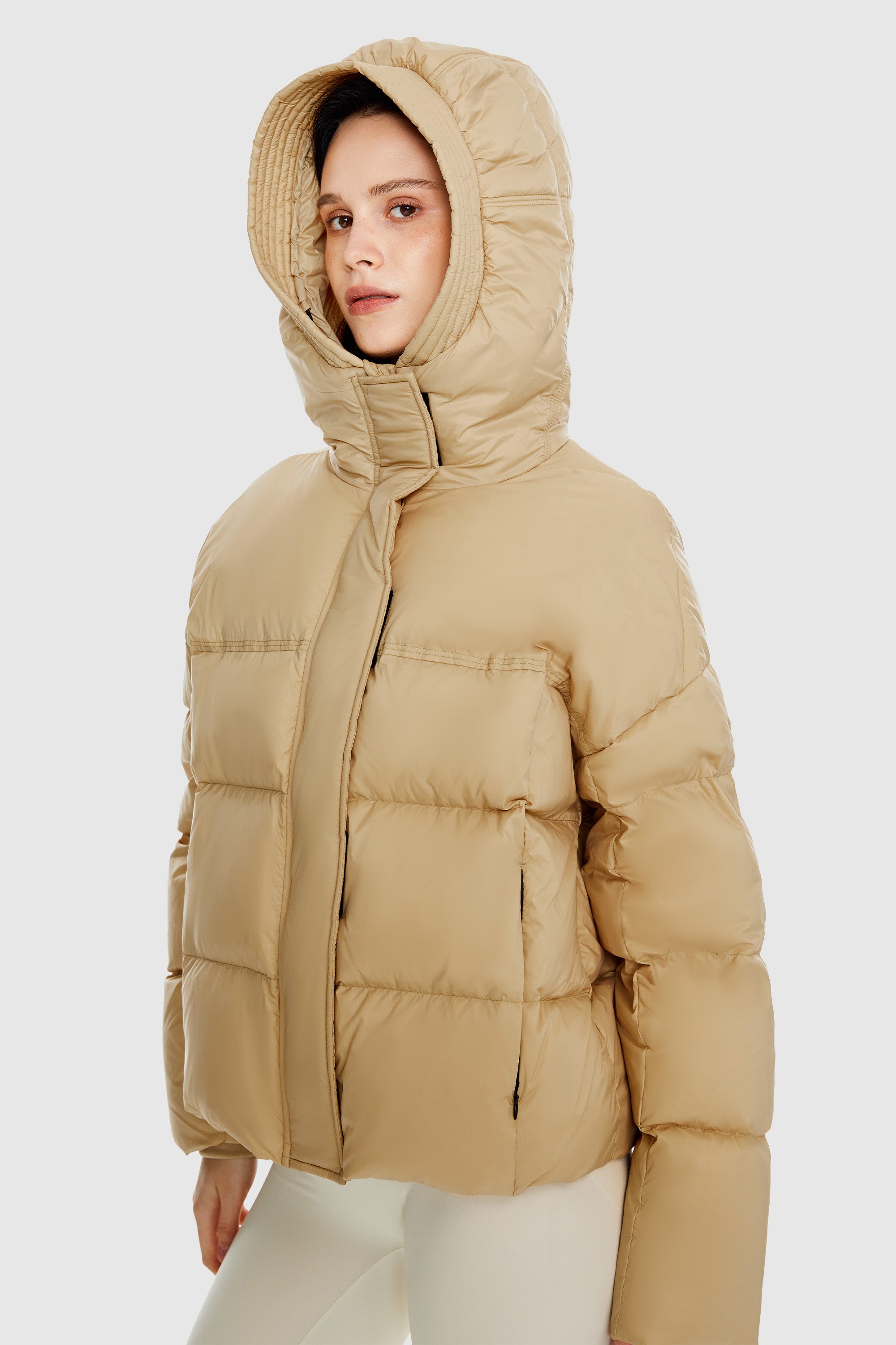 Lightweight Cropped Down Coat