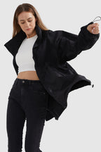 Lightweight Drawstring Hem Rain Jacket