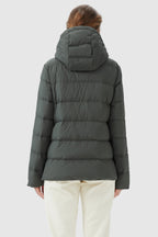 Lightweight Reversible Down Jacket with Hood