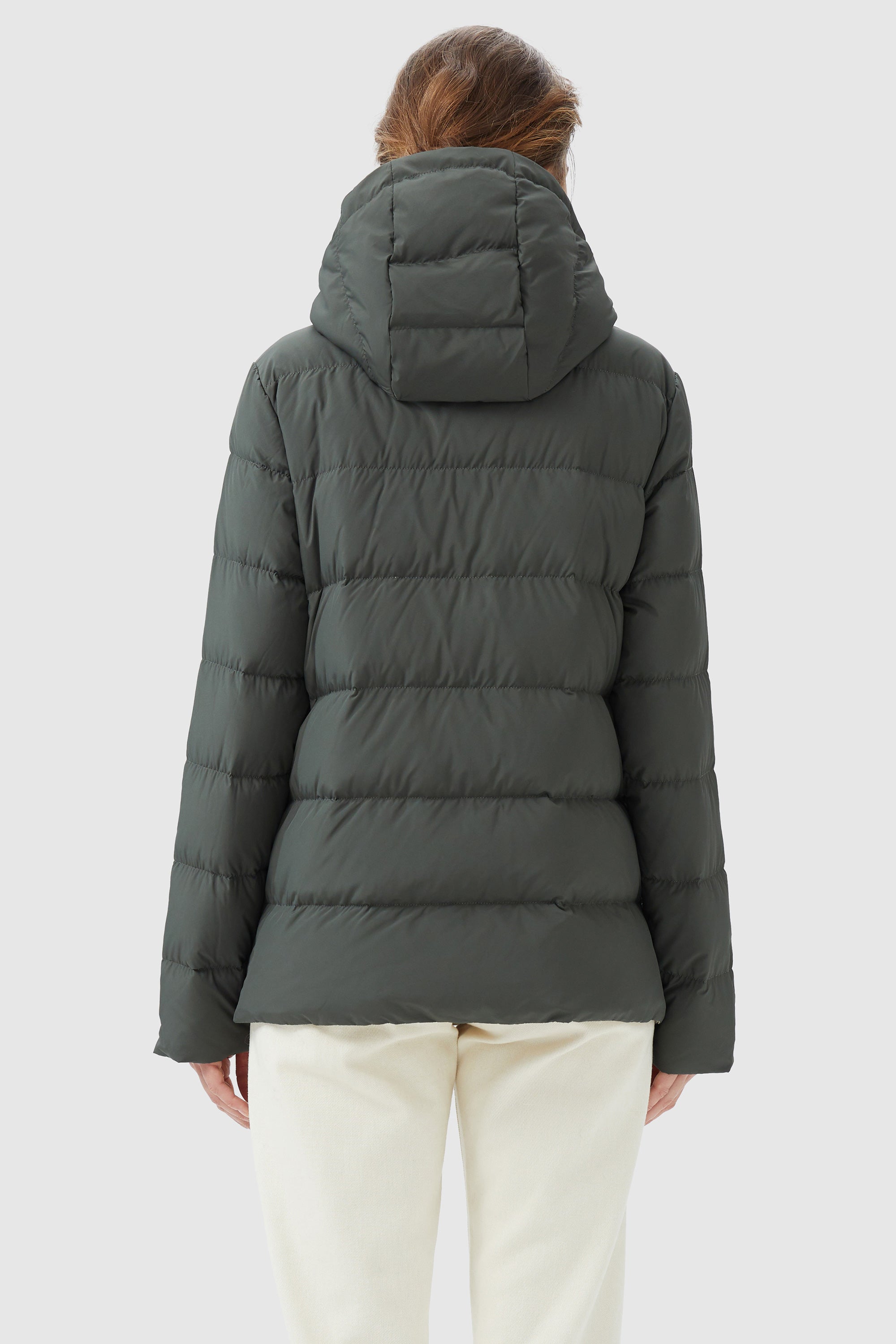 Lightweight Reversible Down Jacket with Hood