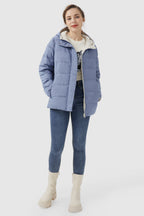 Lightweight Reversible Down Jacket with Hood