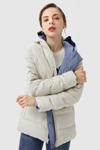 Lightweight Reversible Down Jacket with Hood