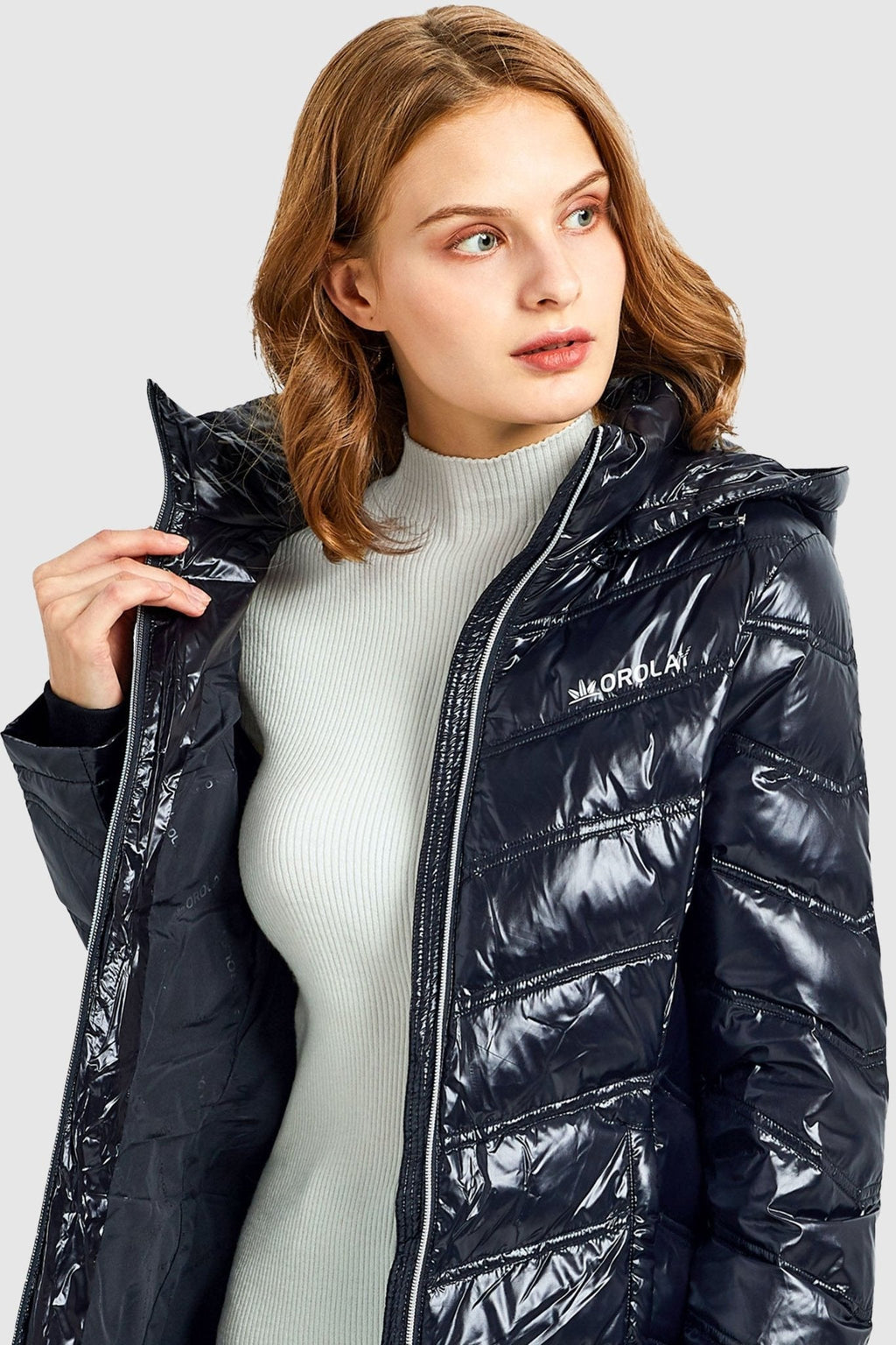 Long Quilted Hooded Puffer Down Jacket
