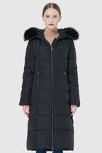 Maxi Thickened Hooded Down Jacket