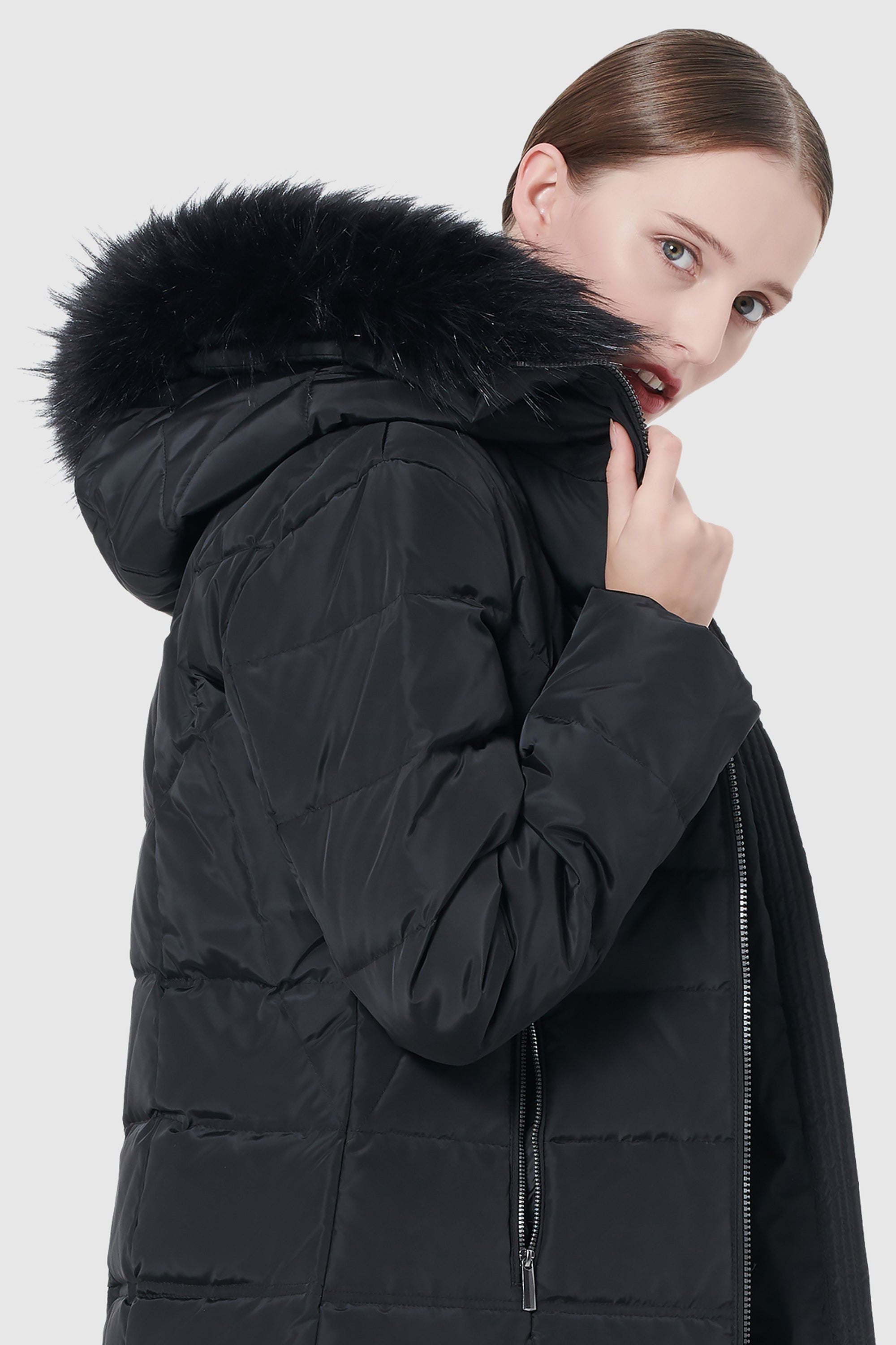 Maxi Thickened Hooded Down Jacket