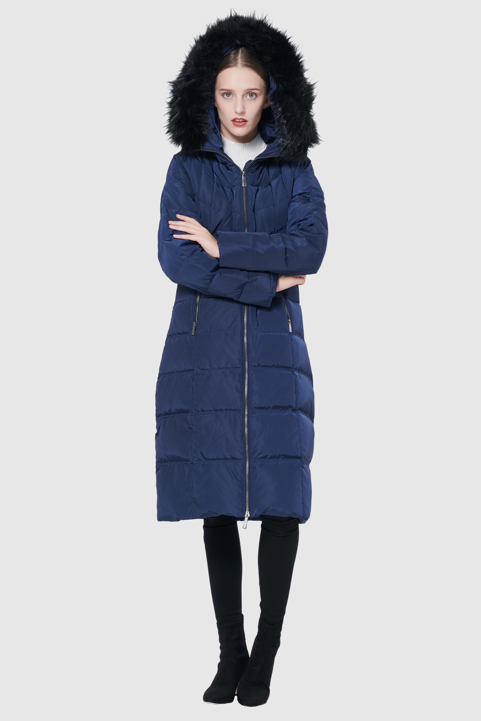 Maxi Thickened Hooded Down Jacket