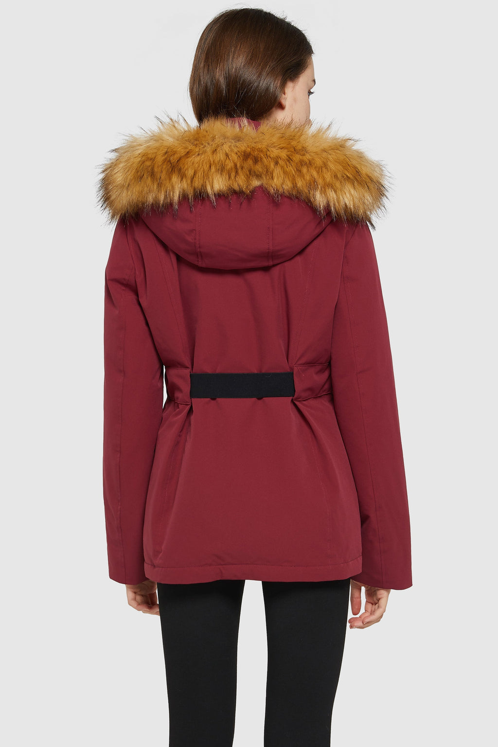 Mid-Length Lightweight Plaid Down Coat