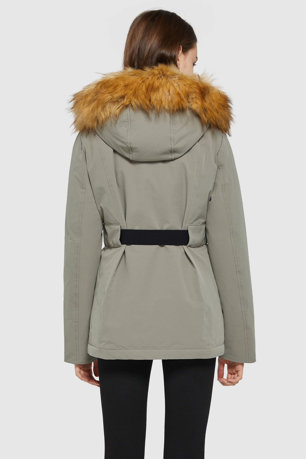 Mid-Length Lightweight Plaid Down Coat