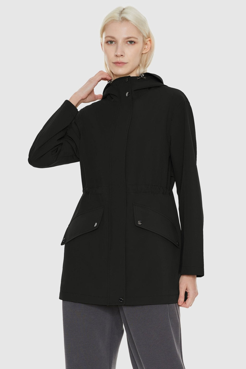 Military Anorak Jacket Zip-Up Windbreaker Active Hooded