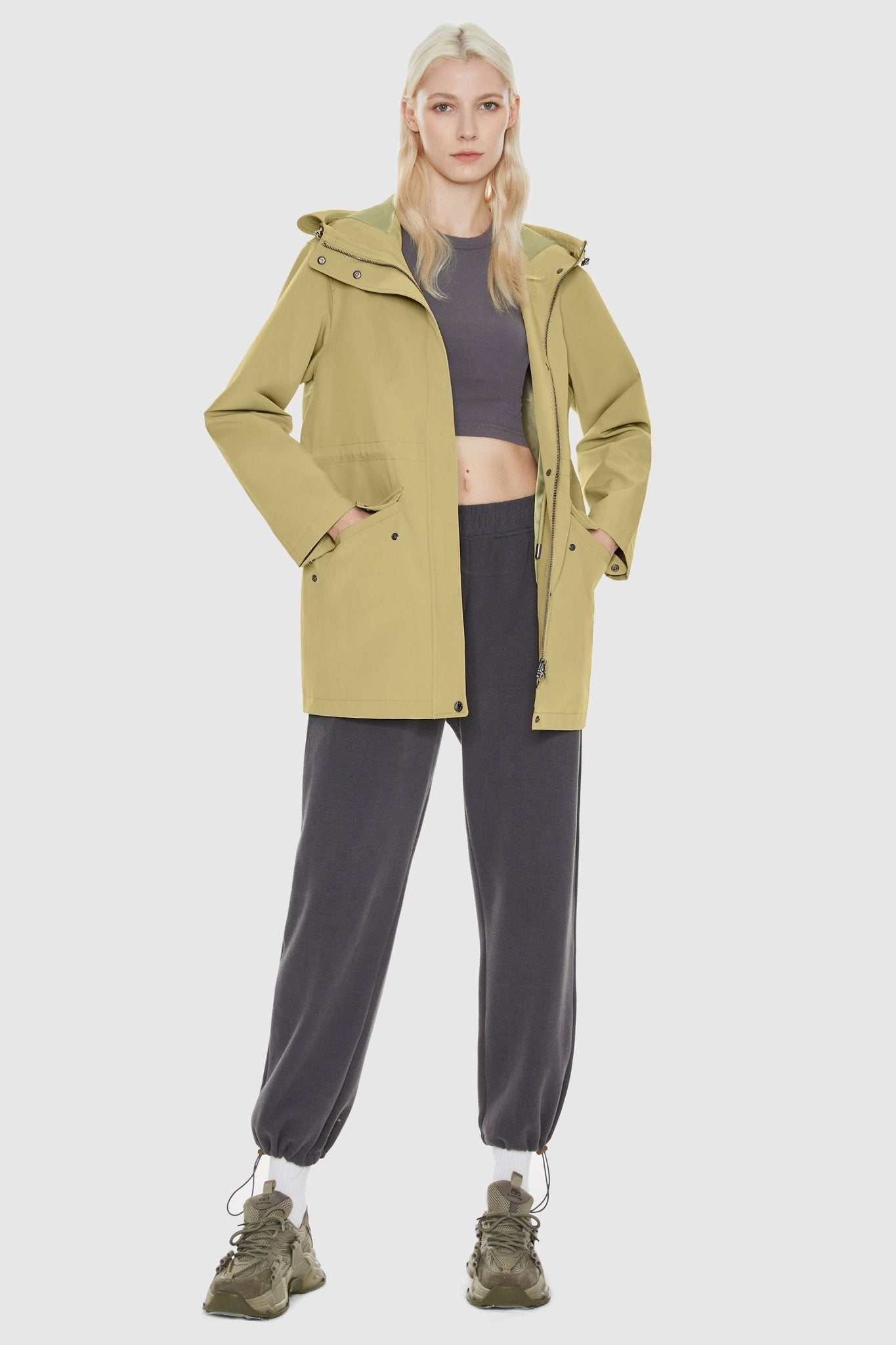 Military Anorak Jacket Zip-Up Windbreaker Active Hooded