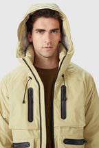 Multi-pockets Hooded Down Jacket