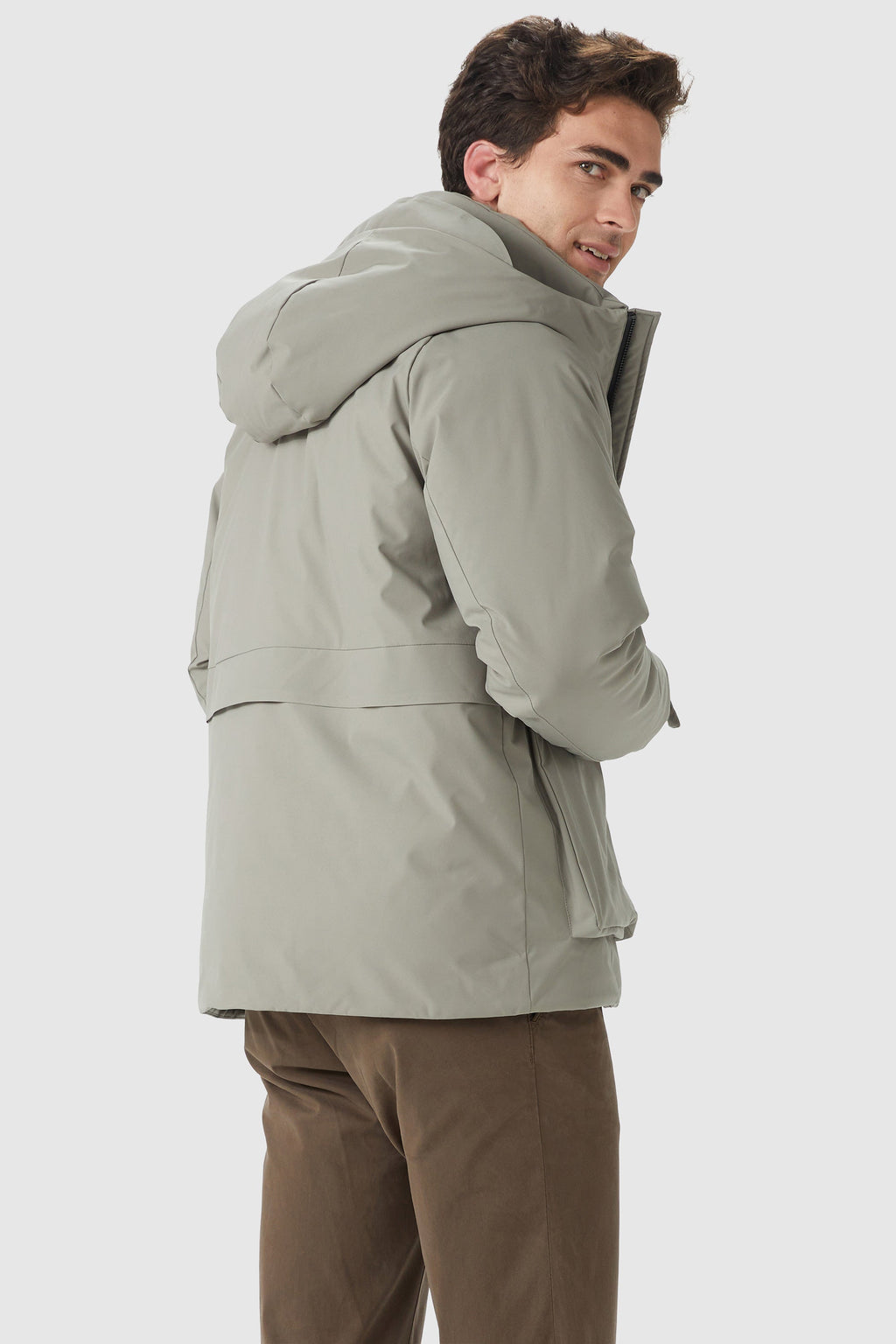 Multi-pockets Hooded Down Jacket