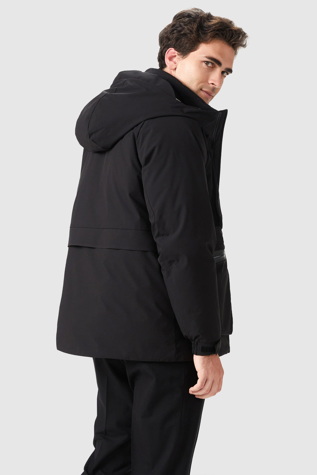 Multi-pockets Hooded Down Jacket