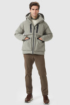 Multi-pockets Hooded Down Jacket