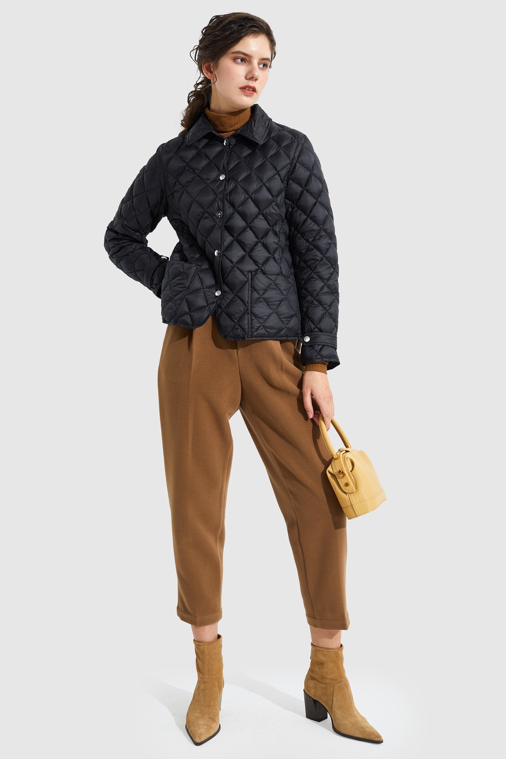 Packable Light Cropped Puffer Jacket