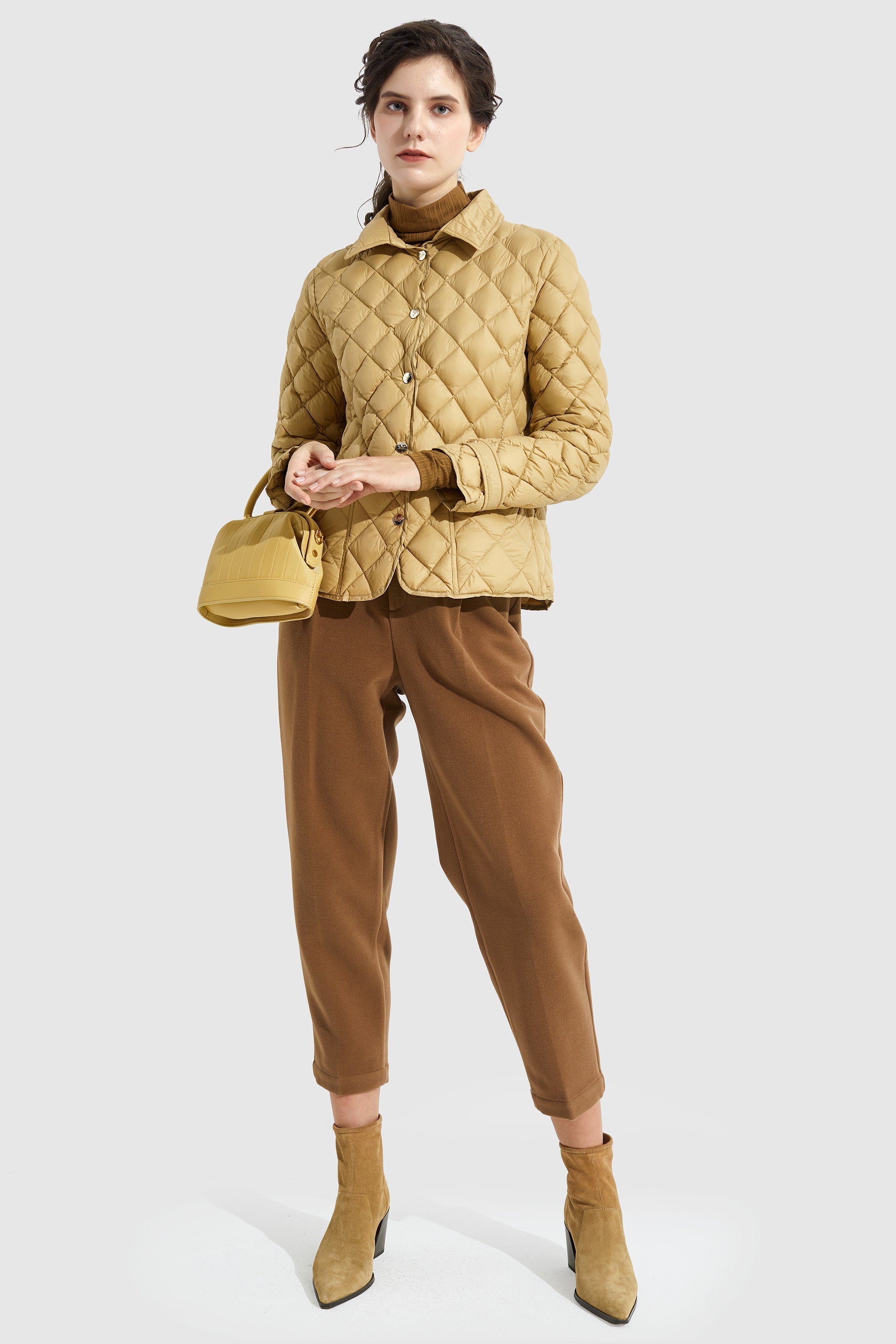 Packable Light Cropped Puffer Jacket