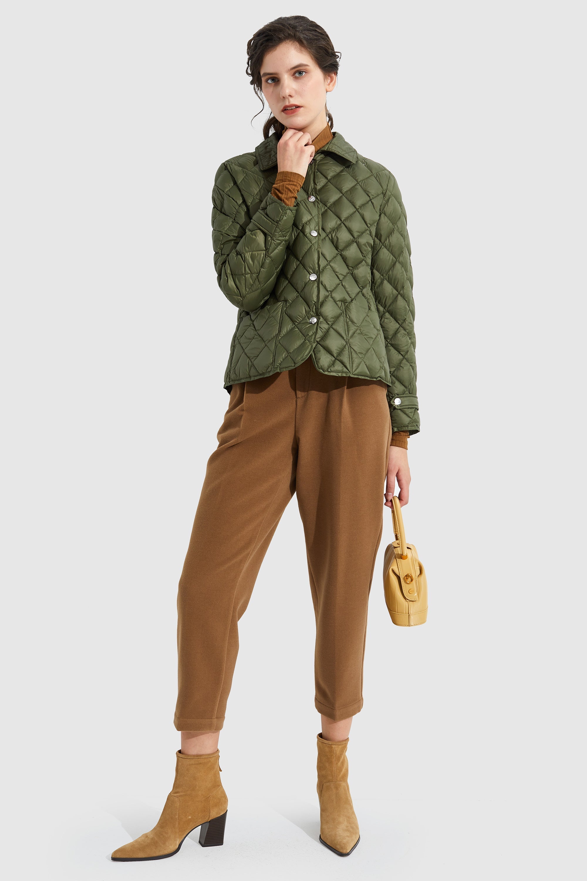 Packable Light Cropped Puffer Jacket