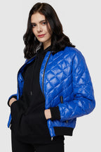 Plaid Style Lightweight Short Down Coat