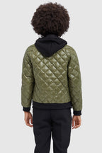 Plaid Style Lightweight Short Down Coat