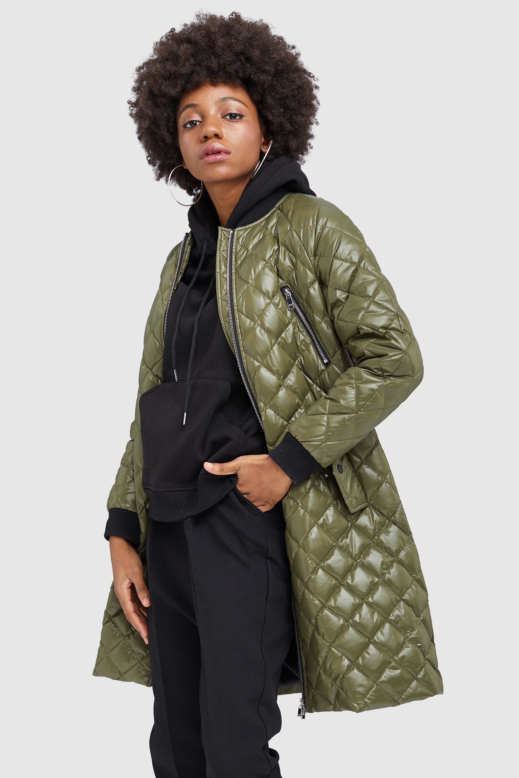 Plaid Style Rib Knit Lightweight Jacket