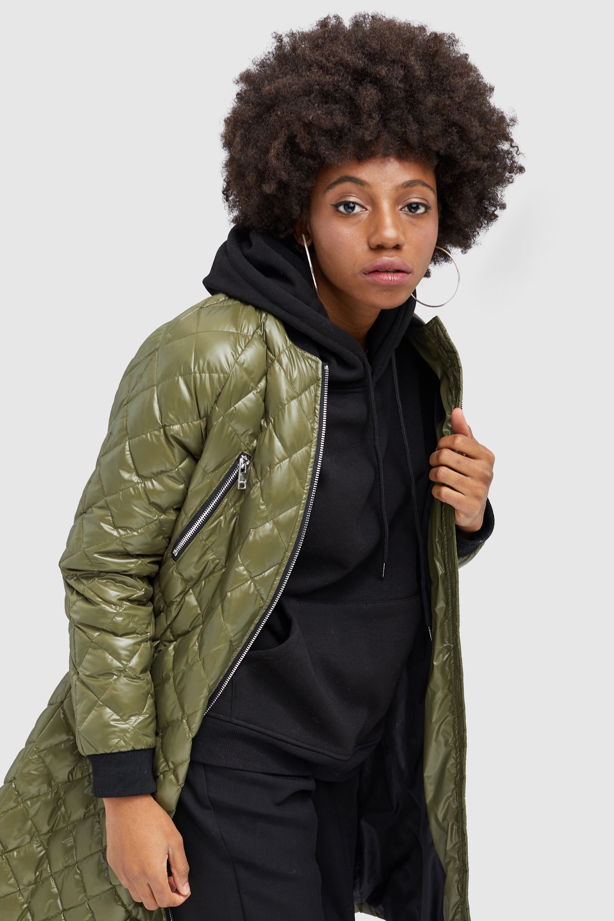 Plaid Style Rib Knit Lightweight Jacket