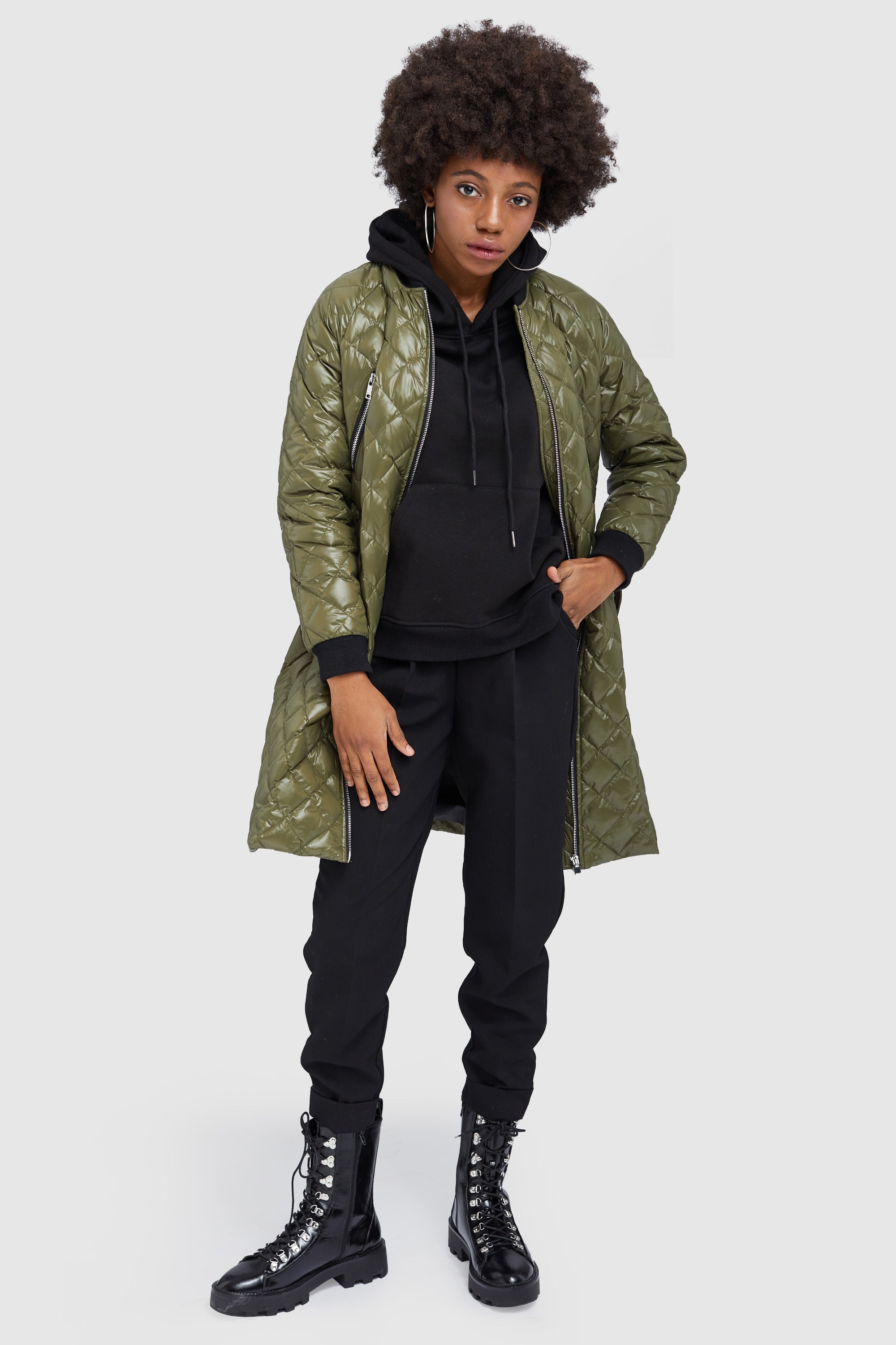 Plaid Style Rib Knit Lightweight Jacket