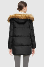 Removable Fur Large Pockets Down Jacket