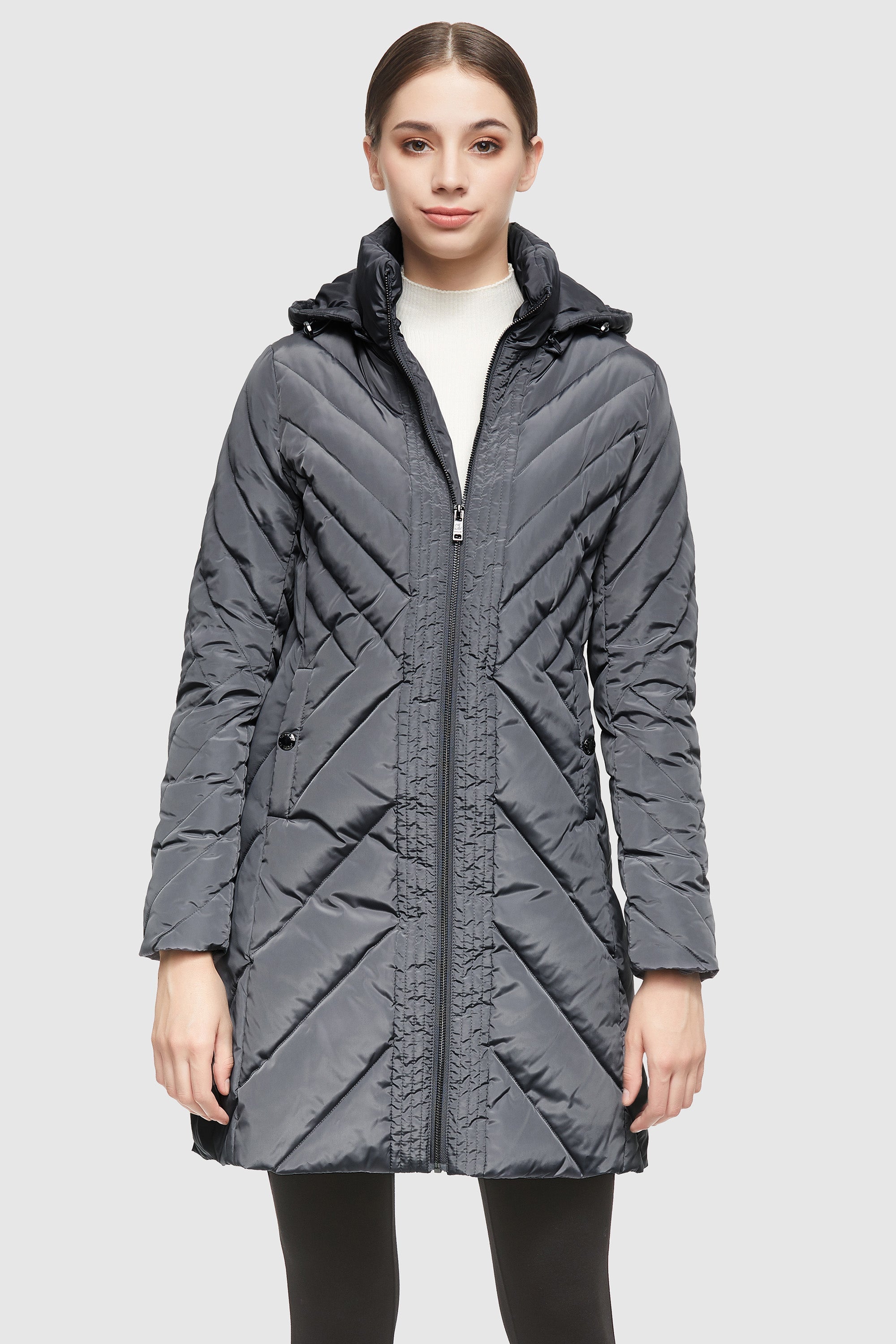 Removable Hooded Winter Down Coat