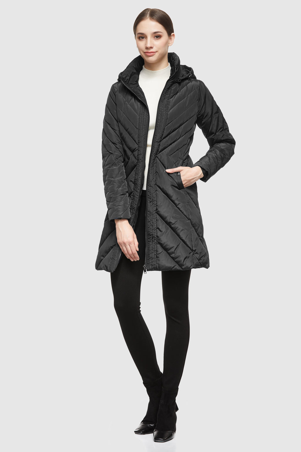 Removable Hooded Winter Down Coat