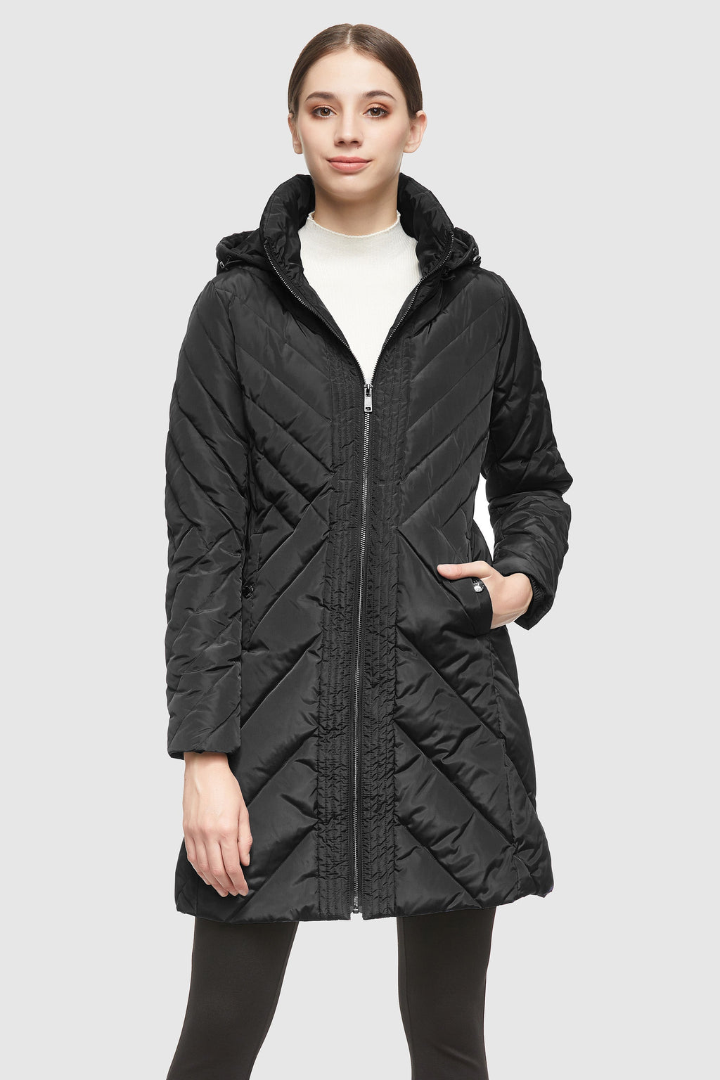 Removable Hooded Winter Down Coat