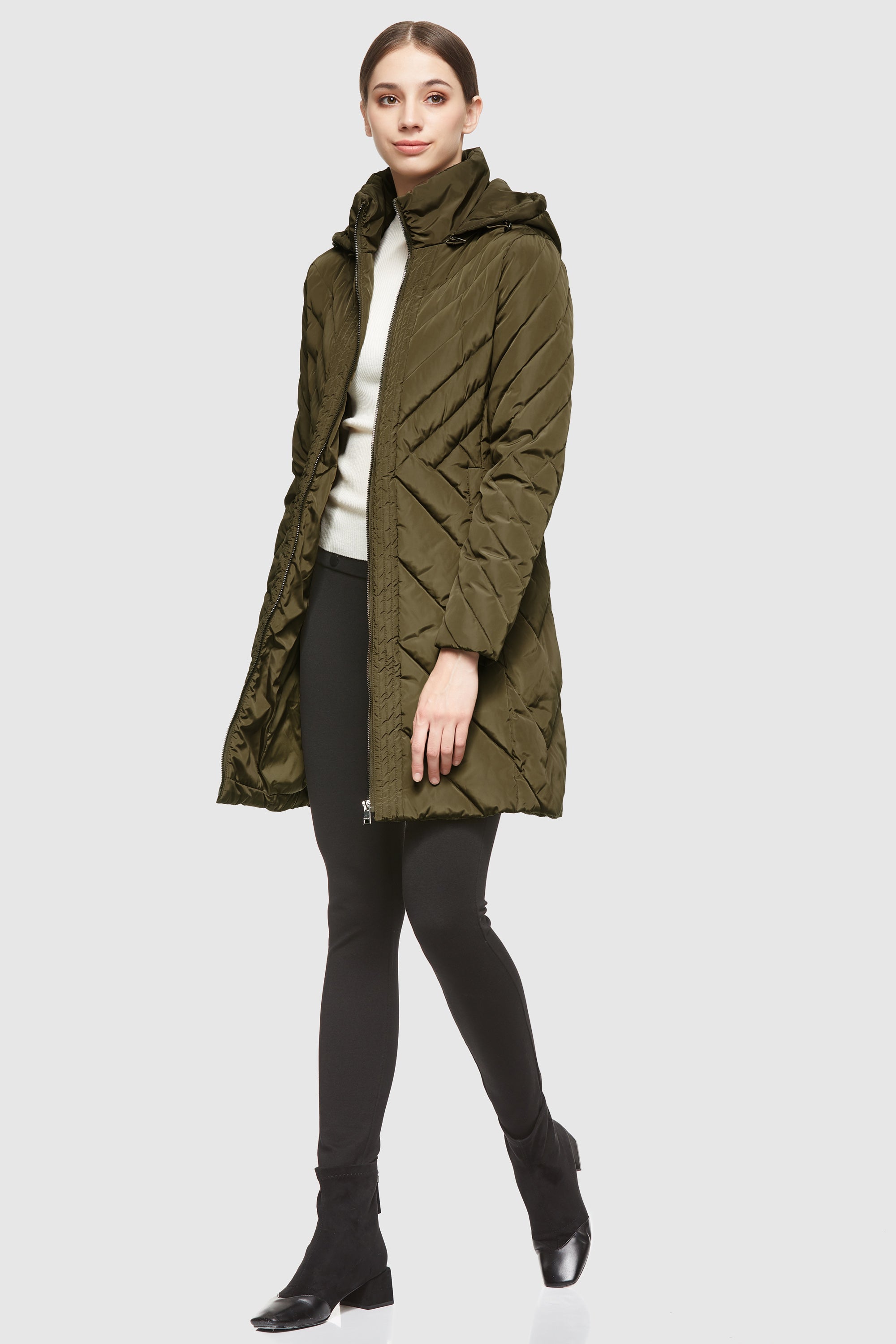 Removable Hooded Winter Down Coat