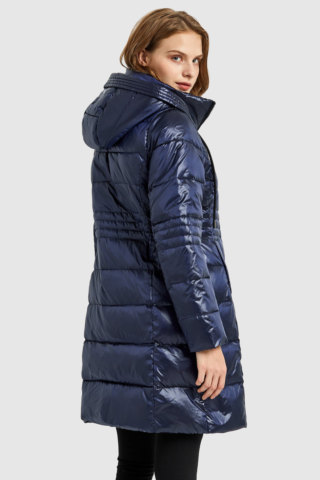 Stand Collar Down Parka with Hood