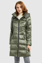 Stand Collar Down Parka with Hood