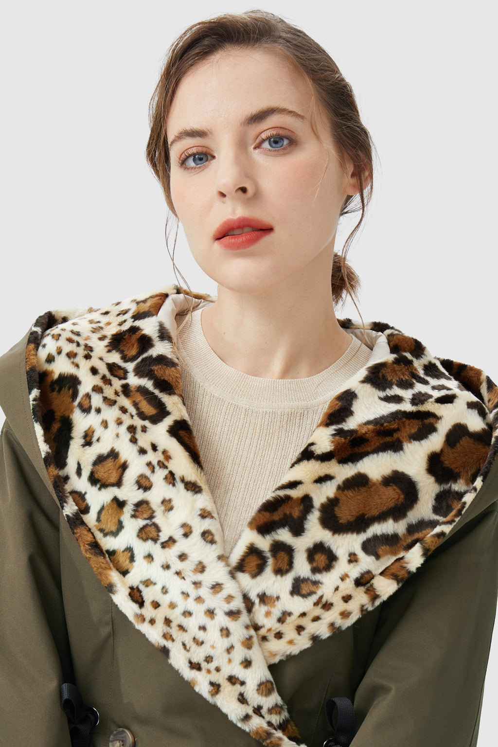 Thickened Lapel Winter Jacket with Hood
