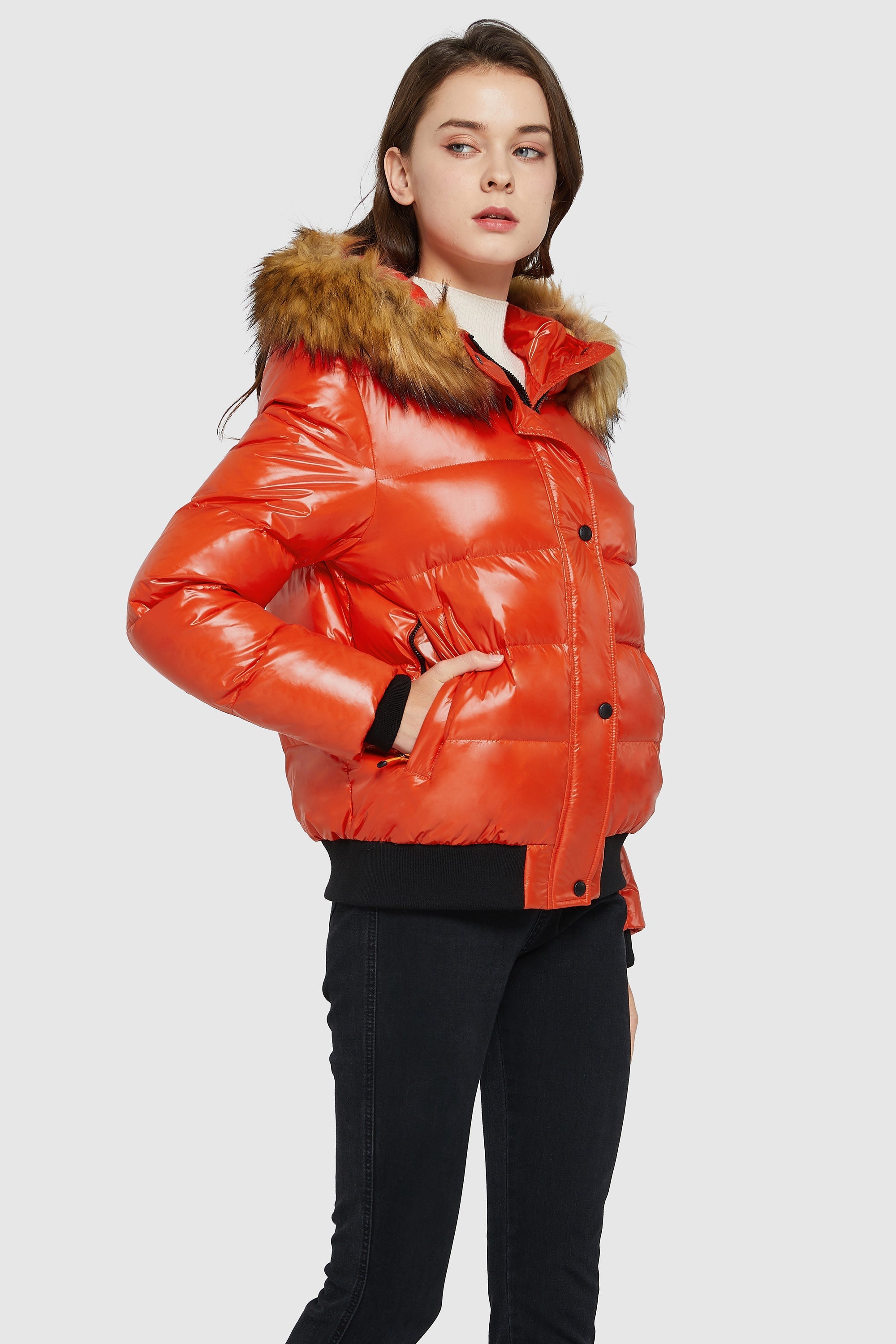 Thickened Winter Shiny Down Puffer Jacket