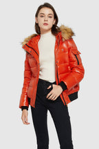 Thickened Winter Shiny Down Puffer Jacket