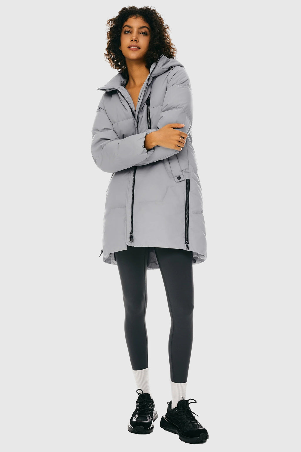 Two-Way Zipper Hooded Down Puffer Jacket