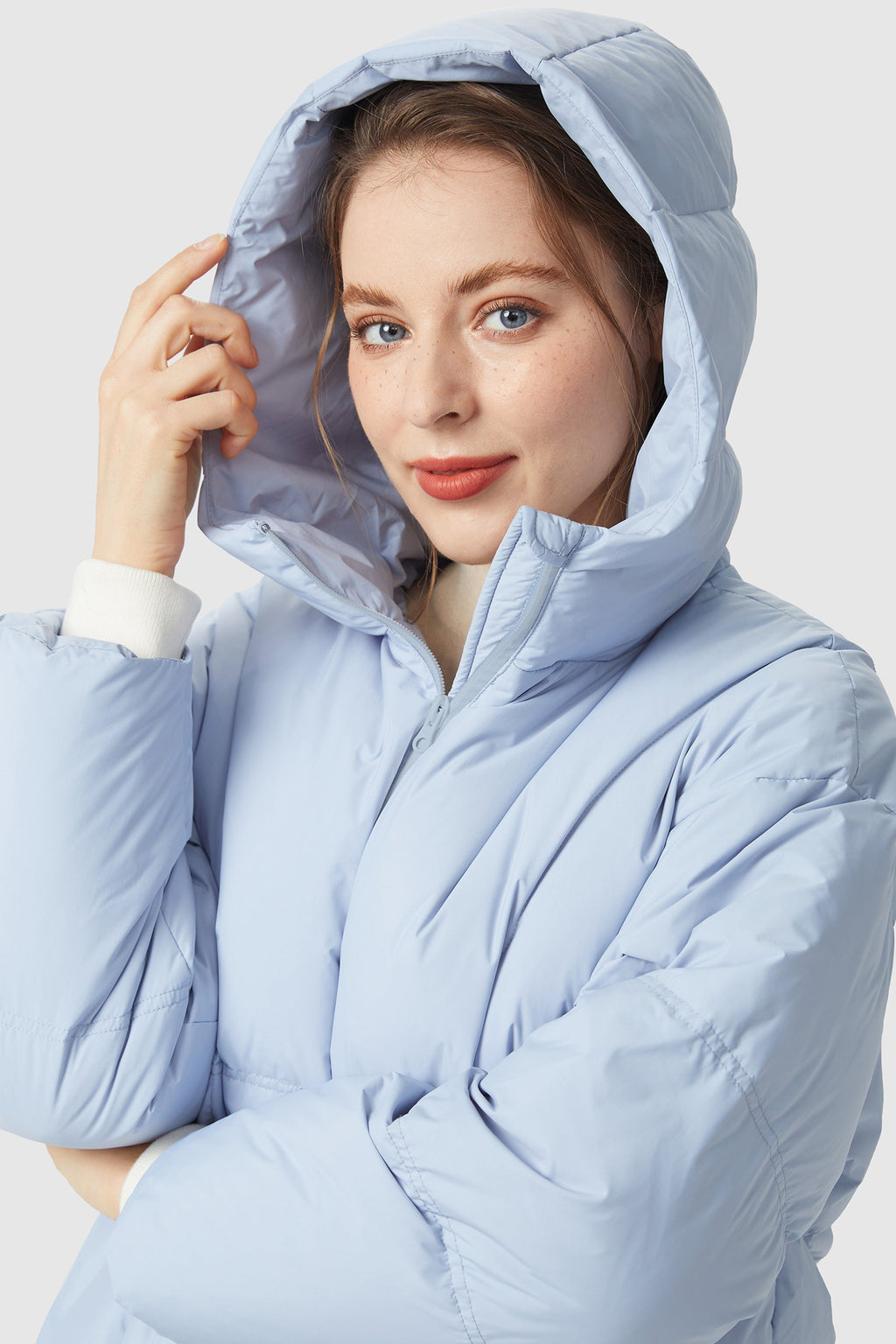 Ultra-Short Puffer Coat with Hood
