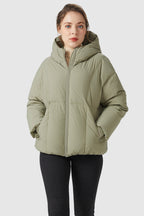 Ultra-Short Puffer Coat with Hood