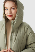 Ultra-Short Puffer Coat with Hood