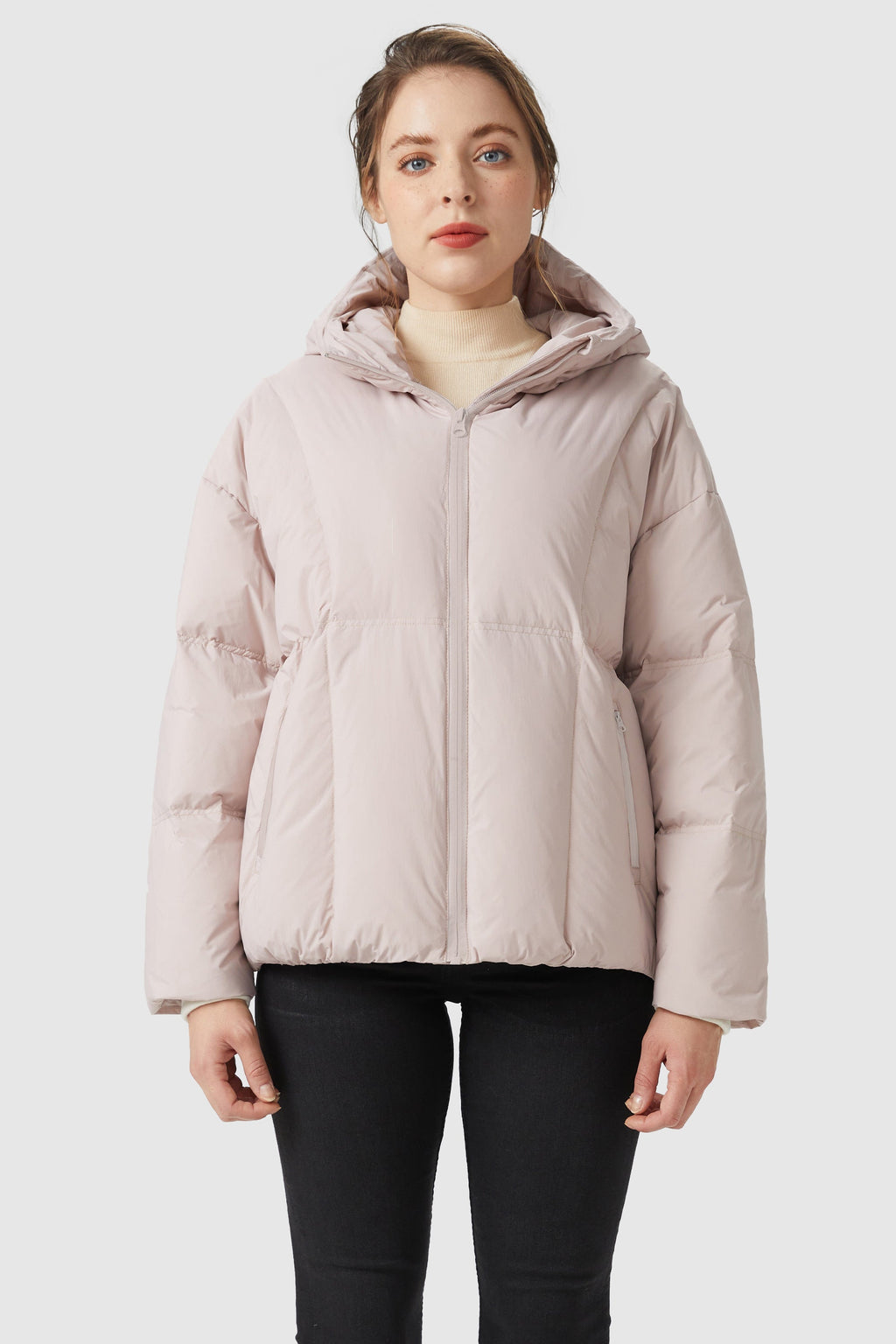 Ultra-Short Puffer Coat with Hood