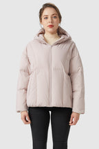 Ultra-Short Puffer Coat with Hood