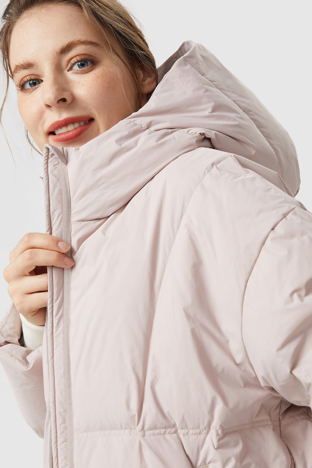 Ultra-Short Puffer Coat with Hood