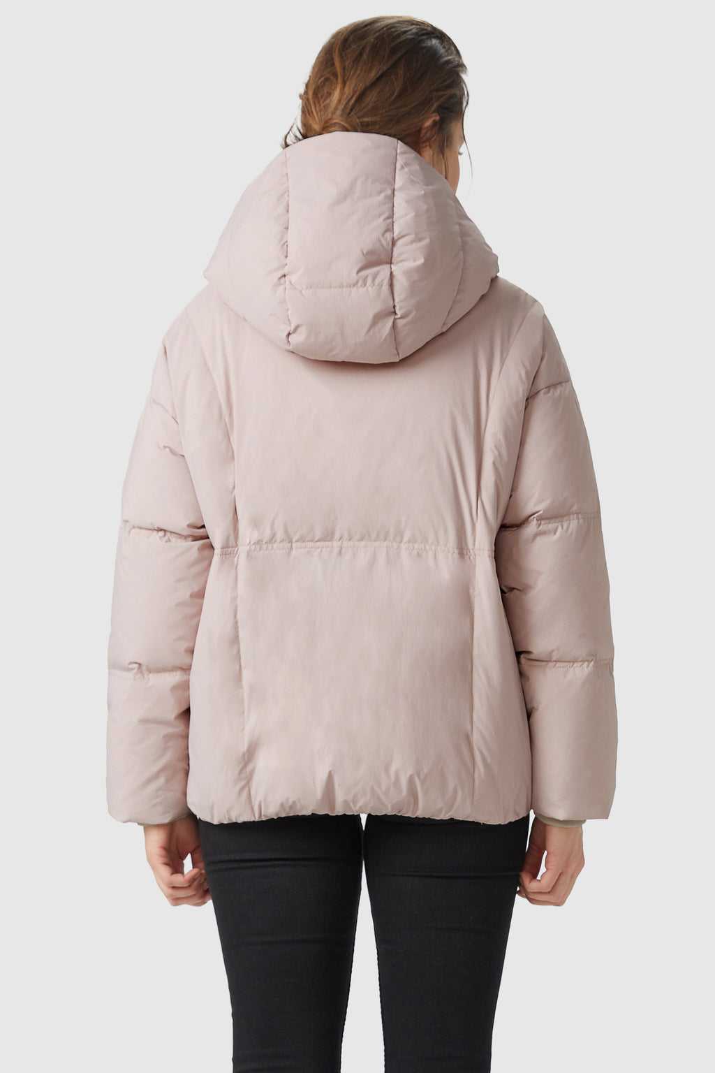 Ultra-Short Puffer Coat with Hood