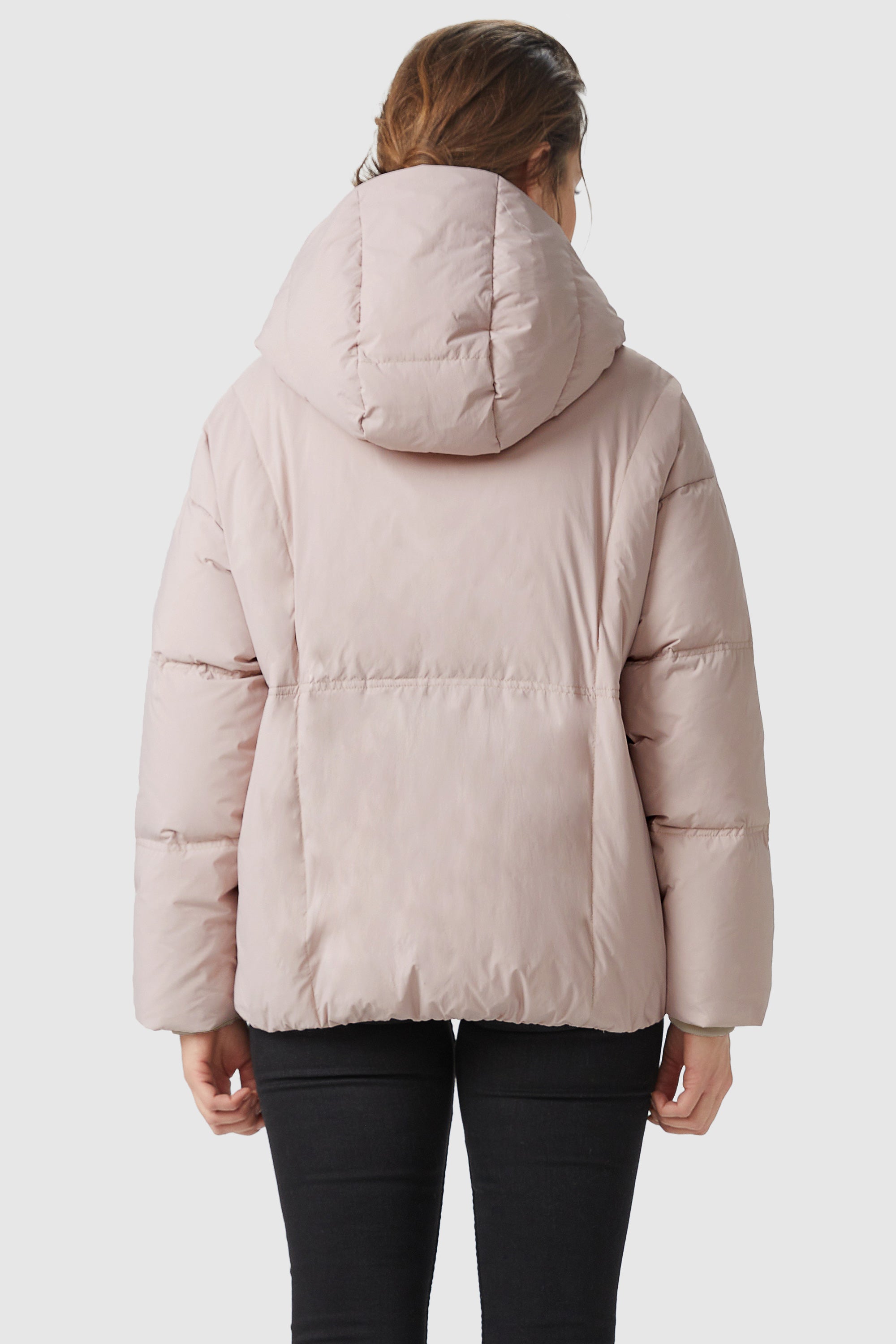 Ultra-Short Puffer Coat with Hood