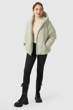 Ultra-Short Puffer Coat with Hood
